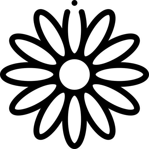 Daisy botanical blossom petals icon
