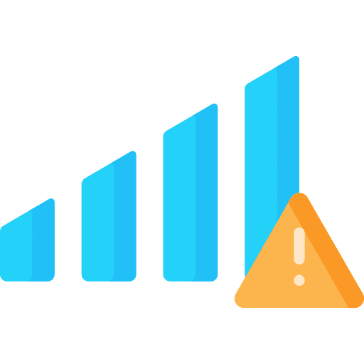 Signal status connection bars icon