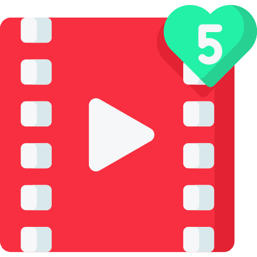 Video player notification video player film reel icon
