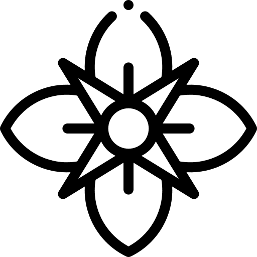 Clematis botanical blossom flower icon