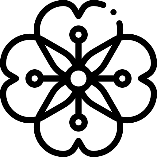 Hydrangea flower blossom botanical icon