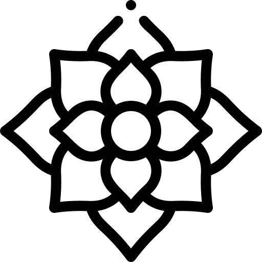 Poinsettia flower botanical petals icon