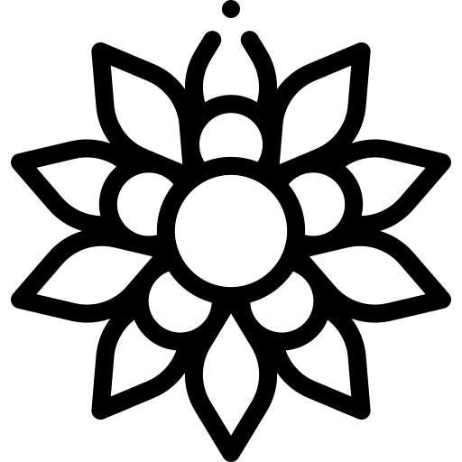 Royal nature flower petals icon
