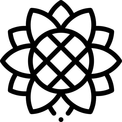 Sunflower botanical nature petals icon