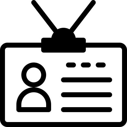 Id card identification identity card credential icon