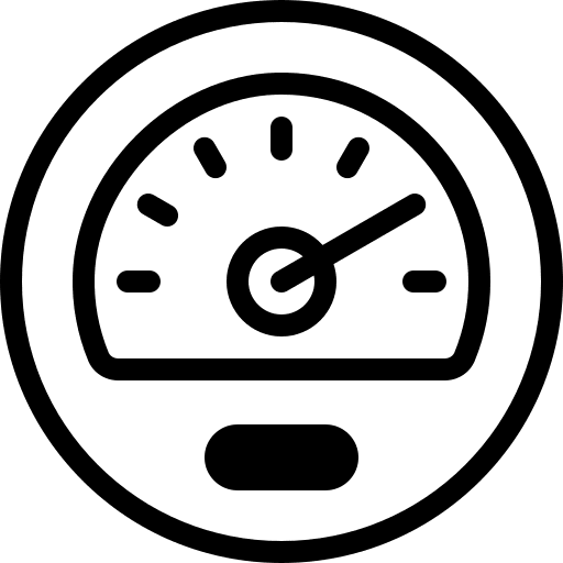 Speedometer velocity measure meter icon