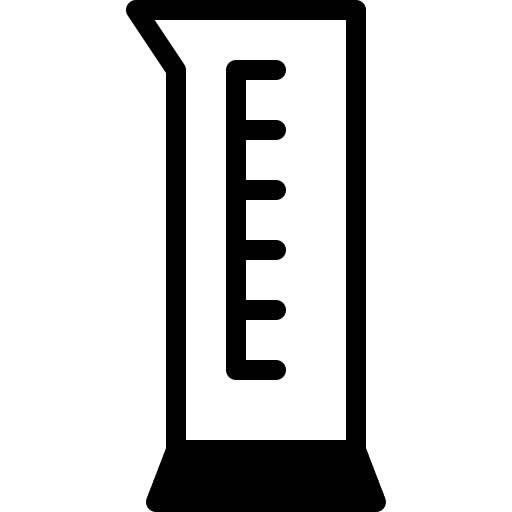 Graduated cylinder volumetric healthcare science icon