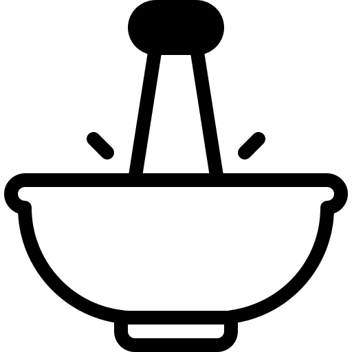 Mortar equipment pestle mortar icon