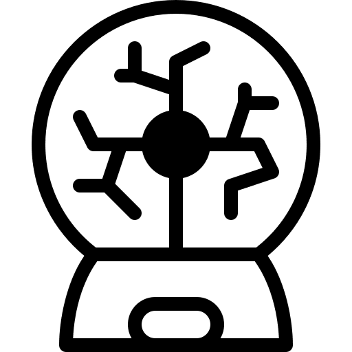 Plasma ball tesla ball plasma lamp laboratory icon