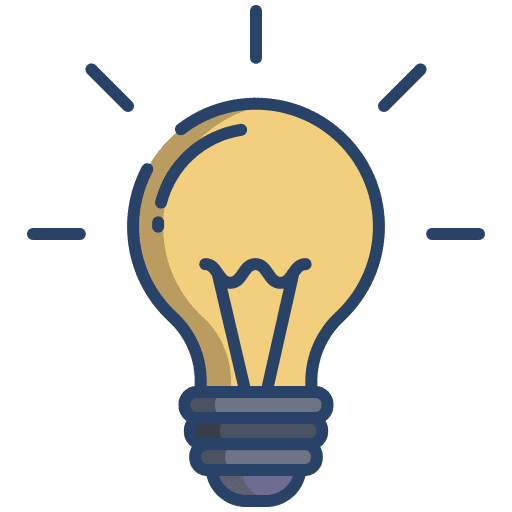 Light bulb idea illumination technology icon
