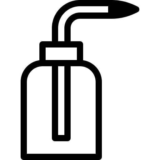 Wash bottle science laboratory experiment icon