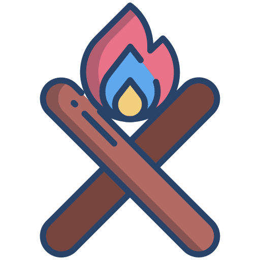 Campfire bonfire camping fire icon