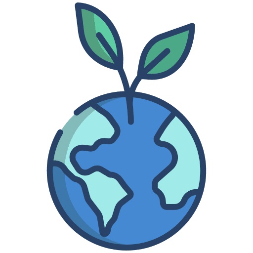 Ecology green ecologic plant icon