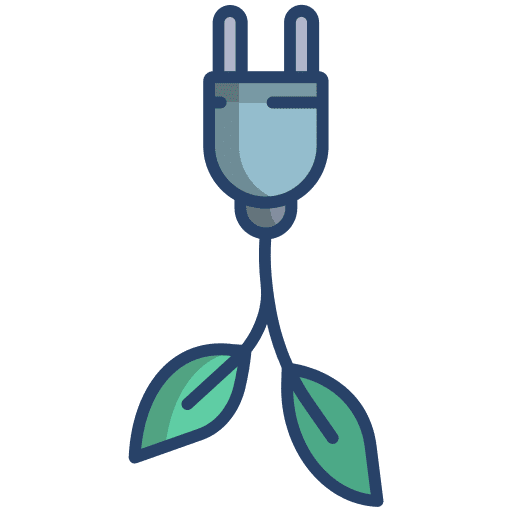Energy electric eco energy leaf icon