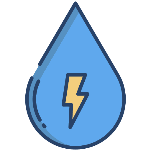 Water sources hydro power water icon