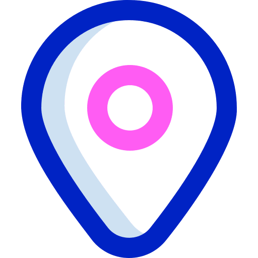 Location social media brands and logotypes pin icon