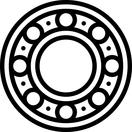 Ball bearing machinery construction and tools industry icon