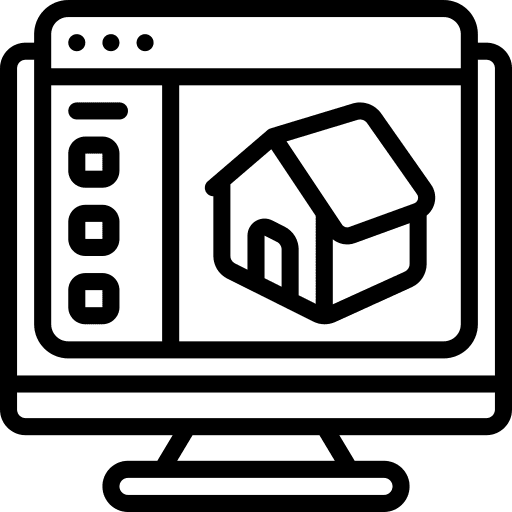Desktop computer software electronics architecture icon