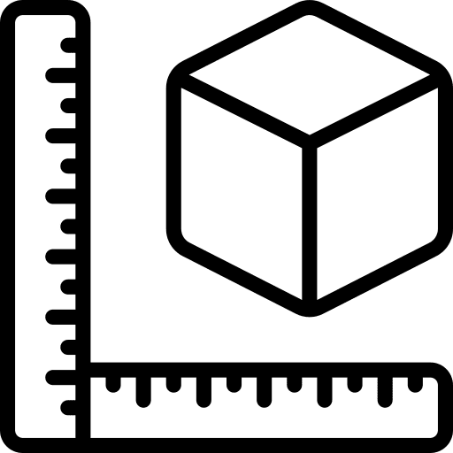 Measurement measurement ruler cube icon