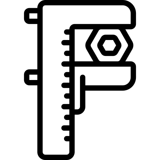 Measuring tool measuring device measuring tool cog icon