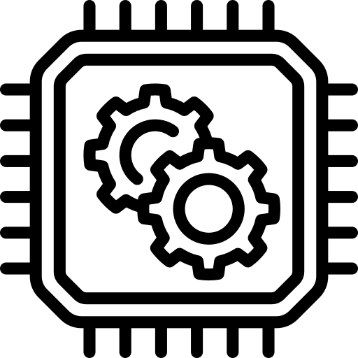 Processor cogs settings electronics icon