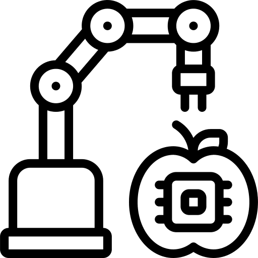 Robotic arm industry engineering robotic arm icon