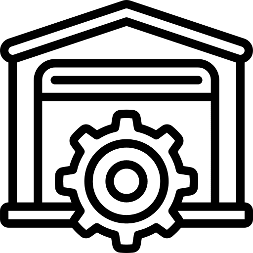 Warehouse process warehouse shipping and delivery icon