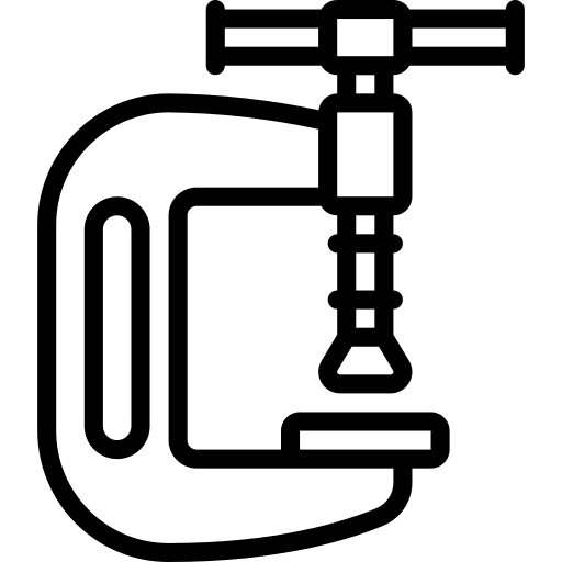 Clamp screw construction and tools work tool icon