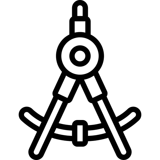 Compass tool compass school material icon