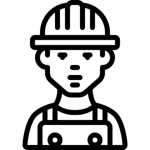 Engineer man contractor professions and jobs icon