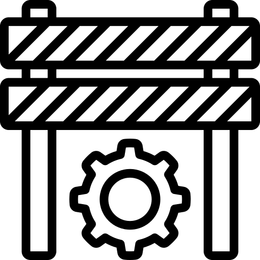 Hazard sign under construction limit hazard sign icon