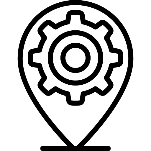 Location cog placeholder location icon