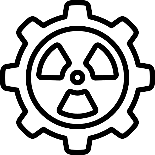 Nuclear radiation gear alert icon