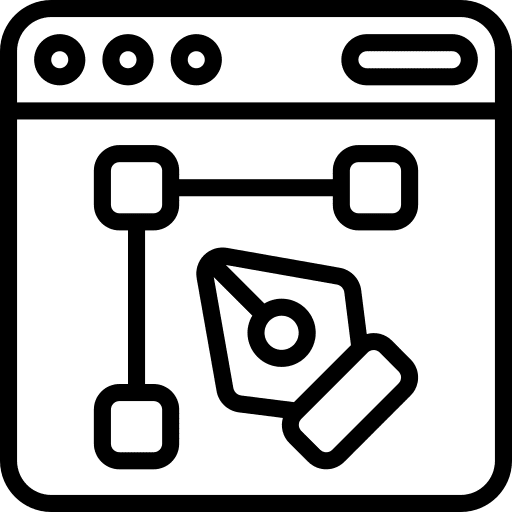 Vector pen art and design software icon