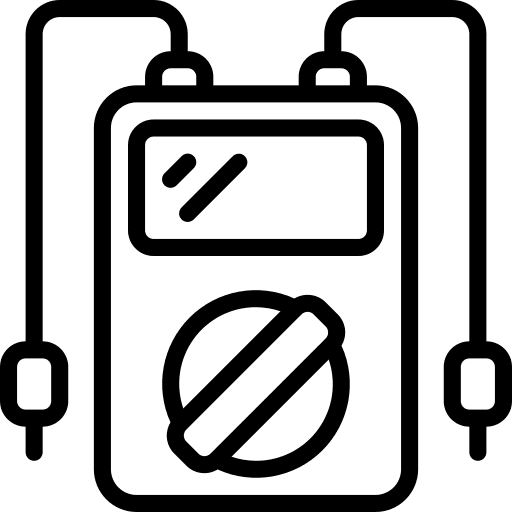 Voltmeter industry measuring energy icon