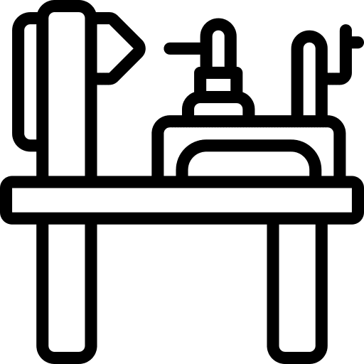 Lathe machine factory industrial icon