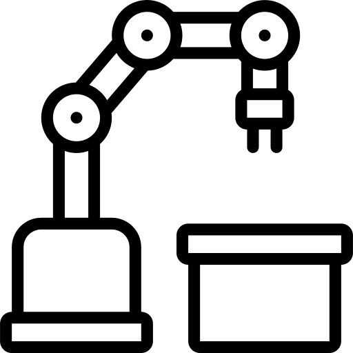 Robot arm engineering manipulator industrial robot icon