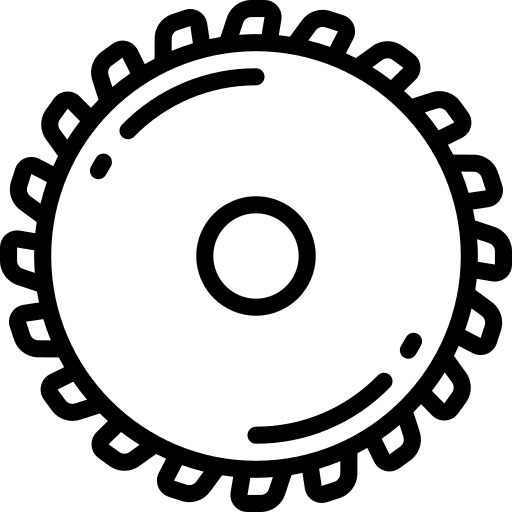 Saw blade carpentry equipment work tool icon