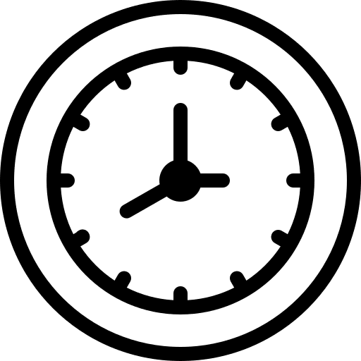 Circular clock waiting timing watch icon