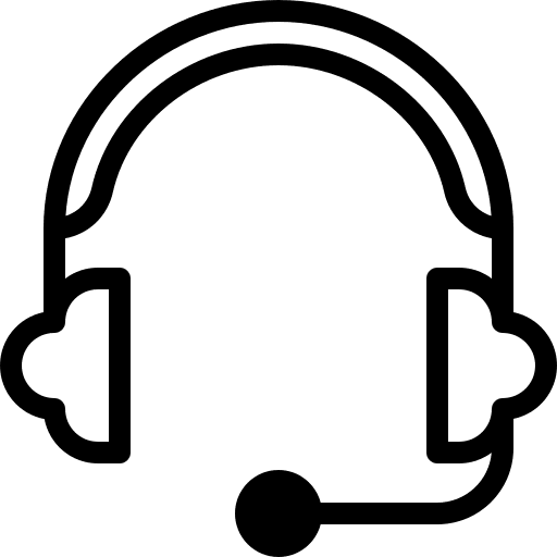 Customer service assistance call center headphone icon