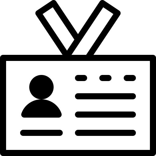 Id card ui user identification icon