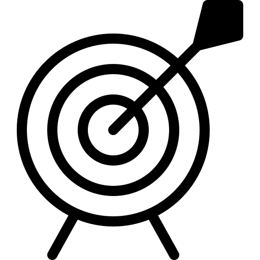 Target dartboard arrow aim icon