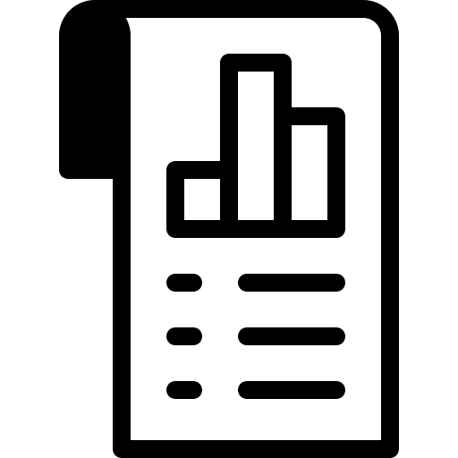 Analysis report file bar chart icon
