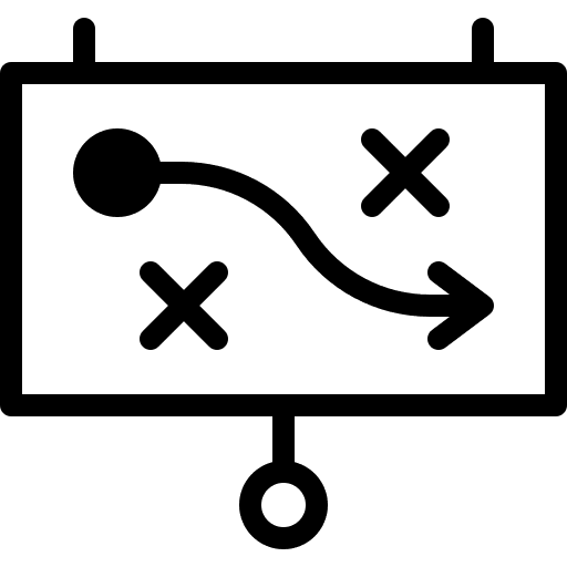Strategic plan strategy tactics planning icon