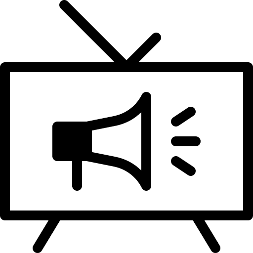 Tv advertisement publicity megaphone icon