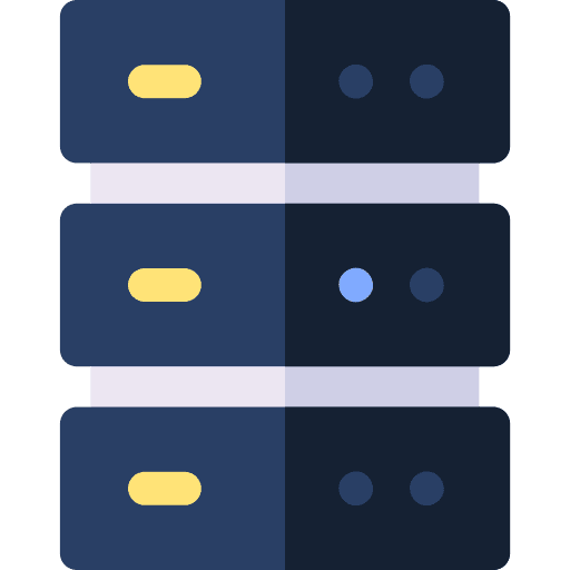 Database technology multimedia storage icon