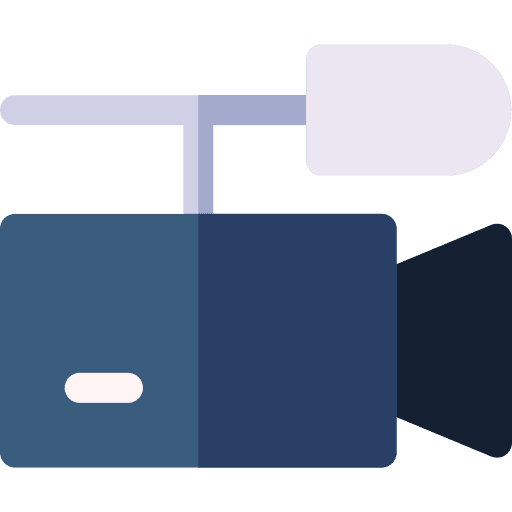 Video camera entertainment microphone technology icon