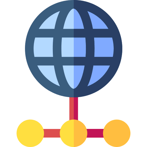 Internet multimedia networking worldwide icon