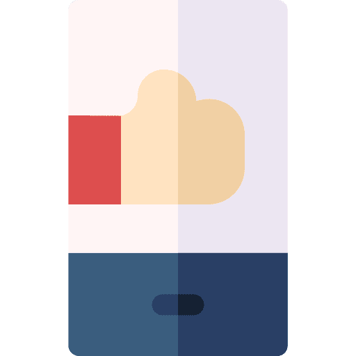 Like notification mobile phone social media icon