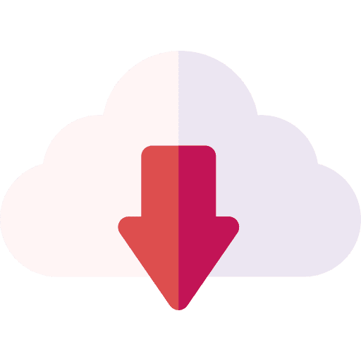 Cloud download cloud download storage data icon